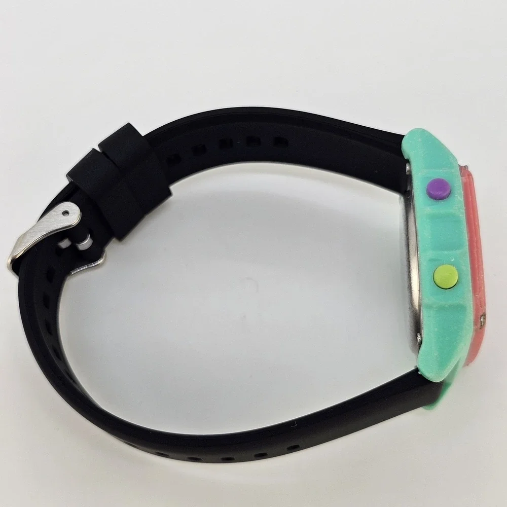 Freestyle Shark Women's Digital Watch 38MM Pink Aqua NEW Black Bands NEW Battery